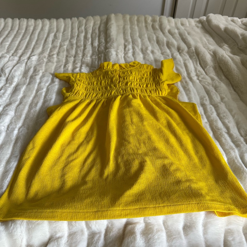 LOFT Sunny Yellow Smocked Dress